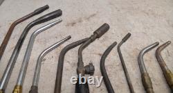 10 vintage cutting welding brazing torch head Oxweld Rosebud nozzle & more K5
