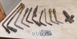 10 vintage cutting welding brazing torch head Oxweld Rosebud nozzle & more K5