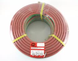 100 FEET Grade T 1/4 OxyFuel Welding & Cutting Twin Hose with BB Fittings SÜA