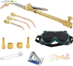 12 Pcs, Portable Gas Cutting Torch and Welding Kit with Welding Glasses and Acce