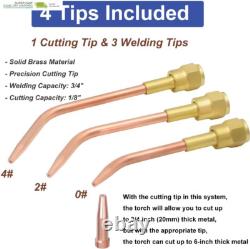 12 Pcs, Portable Gas Cutting Torch and Welding Kit with Welding Glasses and Acce