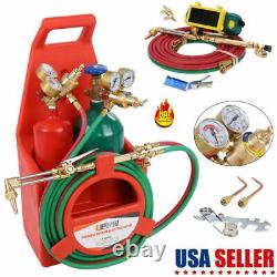 12FT Professional Tote Oxygen AND Acetylene Oxy Welding Cutting Torch Kit NO DOT