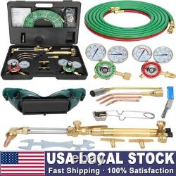 17-Piece Oxygen and Acetylene Gas Torch and Welding Kit Portable Cutting Kit