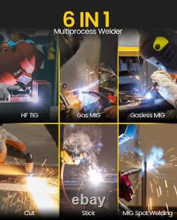 6 in1 MIG/CUT/TIG/MMA Welder 250A 220V Welding Machine Plasma Cutter Gas/Gasless