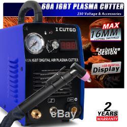 60A IGBT ARC Plasma Cutter Machine Compatible AG60 Torch 2/3' Cut Welders cut60