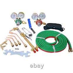 ACETYLENE & OXYGEN WELDING CUTTING OUTFIT TORCH SET GAS WELDER KIT with15FT HOSES