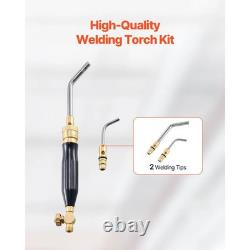 Acetylene Heating Torch Kit 149'' Hose, 2 Tips CGA200 Regulator Brazing