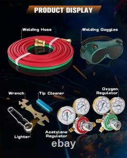Acetylene Torch Kit, Cutting Torch and Welding Kit, Oxy Gas Welding Cutting Braz