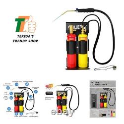 BLUEFIRE Oxypropane Welding Gas Cutting Torch Kit with Flint Lighter and Cyli