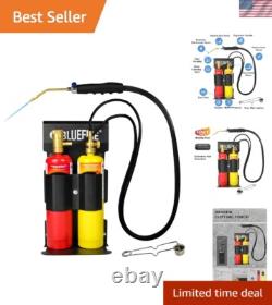 BLUEFIRE Oxypropane Welding Gas Cutting Torch Kit with Flint Lighter and Cyli