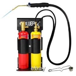 BLUEFIRE Oxypropane Welding Gas Cutting Torch Kit with Flint Lighter and Cyli