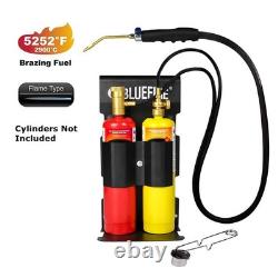 BLUEFIRE Oxypropane Welding Gas Cutting Torch Kit with Flint Lighter and Cyli
