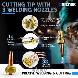 Biltek Oxygen Acetylene Torch Kit Weld, Cut, Braze for Amateurs & Professionals