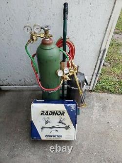 Brand New Radnor Oxygen / Acetylene Welding/ Cutting Torch Set With Gas In Tanks