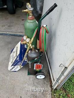 Brand New Radnor Oxygen / Acetylene Welding/ Cutting Torch Set With Gas In Tanks