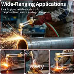 Brazing Welding Cutting Torch Kit withOxygen Acetylene 4L Tanks Regulator not DOT