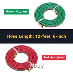 Brazing Welding Cutting Torch Kit withOxygen Acetylene 4L Tanks Regulator not DOT