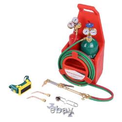 Brazing Welding Cutting Torch Kit withOxygen Acetylene 4L Tanks Regulator not DOT
