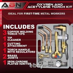 Complete Oxygen & Acetylene Torch Kit 10 Pieces for Easy Welding & Cutting
