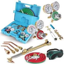 Cutting Torch Kit Oxygen & Acetylene Gas, Professional Welding Kit Set Portab