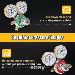 Cutting Torch Kit Oxygen & Acetylene Gas, Professional Welding Kit Set Portab