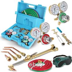 Cutting Torch Kit Oxygen & Acetylene Gas, Professional Welding Kit Set Portable