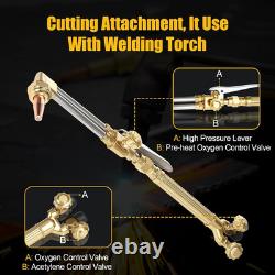 Cutting Torch Kit Oxygen & Acetylene Gas, Professional Welding Kit Set Portable