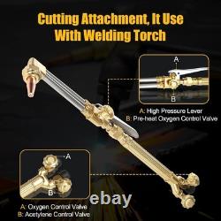 Cutting Torch Kit Oxygen & Acetylene Gas, Professional Welding Kit Set Portable