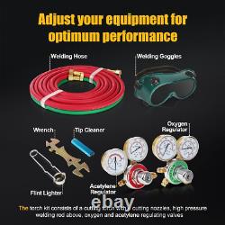 Cutting Torch Kit Oxygen & Acetylene Gas, Professional Welding Kit Set Portable