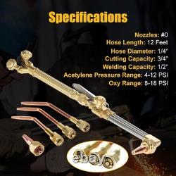 Cutting Torch Kit Oxygen & Acetylene Gas, Professional Welding Kit Set Portable