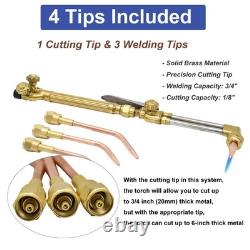 Cutting Torch Set Oxy Acetylene Torch Kit, Portable Gas Cutting Torch and Wel