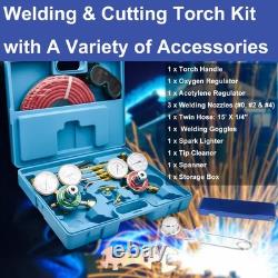 Cutting Torch Set Oxy Acetylene Torch Kit, Portable Gas Cutting Torch and Wel