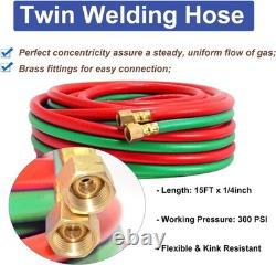 Cutting Torch Set Oxy Acetylene Torch Kit, Portable Gas Cutting Torch and Weldin
