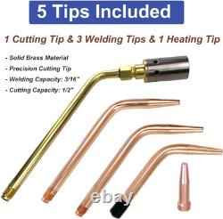Cutting Torch Set Oxy Acetylene Torch Kit, Portable Gas Cutting Torch and Welding