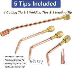 Cutting Torch Set Oxy Acetylene Torch Kit, Portable Gas Cutting Torch and Welding