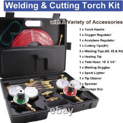 Cutting Torch Set Oxy Acetylene Torch Kit, Portable Gas Cutting Torch and Welding