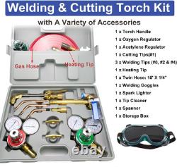 Cutting Torch Set Oxy Acetylene Torch Kit, Portable Gas Cutting Torch and Welding