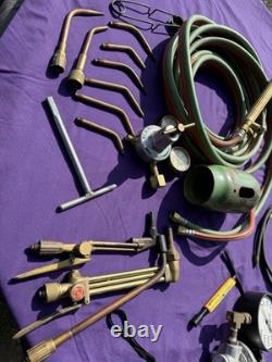 Cutting Welding Torch Kit Oxygen & Acetylene Welding Kit with15' Hose Glasses Case