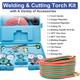 Cutting Welding Torch Kit Oxygen & Acetylene Welding Kit with50' Hose Glasses Case