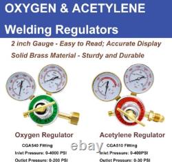 Cutting Welding Torch Kit Oxygen & Acetylene Welding Kit with50' Hose Glasses Case