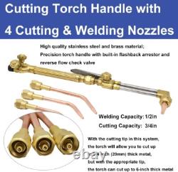 Cutting Welding Torch Kit Oxygen & Acetylene Welding Kit with50' Hose Glasses Case