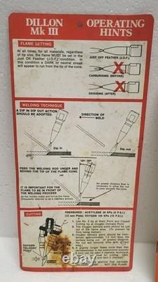 Dillon MK III Oxy Welding Cutting Handpiece Torch System In Box And Instructions