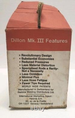 Dillon MK III Oxy Welding Cutting Handpiece Torch System In Box And Instructions