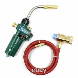 Gas Brazing Torch 1.5M Hose Adjustable 4 Levels Flame Control Cut Heating Tools