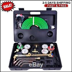 Gas Welding Cutting Kit Oxy Acetylene Oxygen Torch Brazing Fits VICTOR With Hose