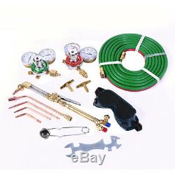 Gas Welding Cutting Kit Oxy Acetylene Oxygen Torch Brazing Fits VICTOR With Hose