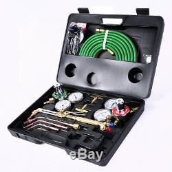 Gas Welding Cutting Kit Oxy Acetylene Oxygen Torch Brazing Fits VICTOR With Hose