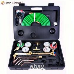 Gas Welding Cutting Kit Oxy Acetylene Oxygen Torch Brazing Fits VICTOR with Hose