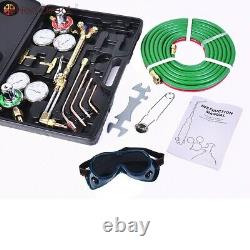 Gas Welding Cutting Kit Oxy Acetylene Oxygen Torch Brazing Fits VICTOR with Hose