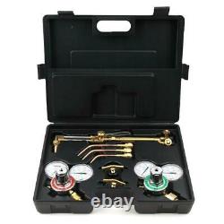 Gas Welding Cutting Kit Oxy Acetylene Oxygen Torch Brazing Fits with Twin Hose set